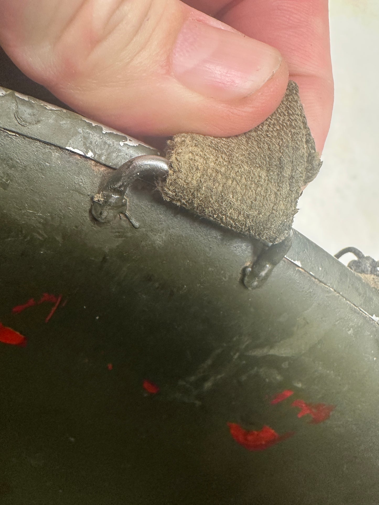 US Military M1 Helmet W/Liner Named Fixed Bale