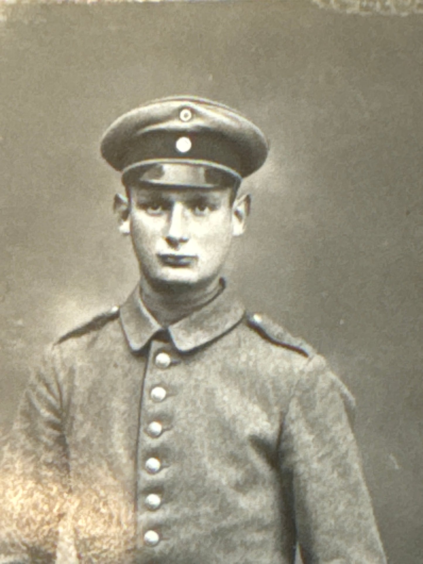 Black and White Photograph of German Soldier WWI