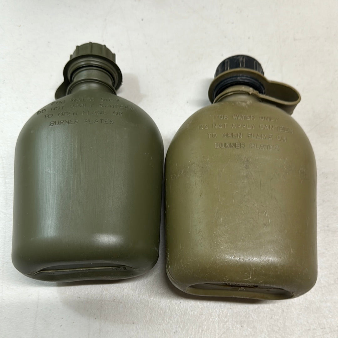Vintage Military Canteens with Nylon Covers Lot of 2