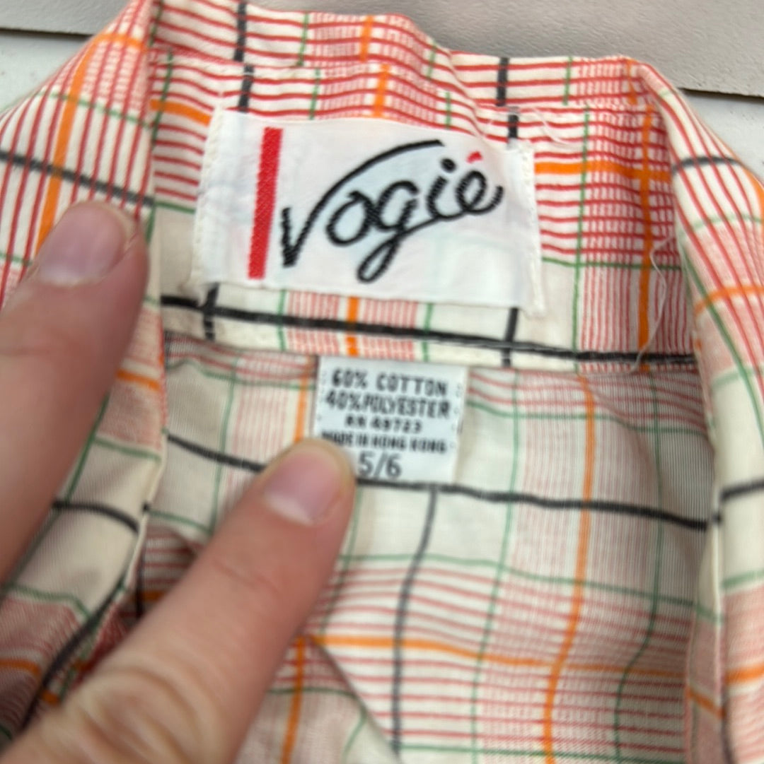 Vintage Juniors Vogie Plaid Shirt 5/6