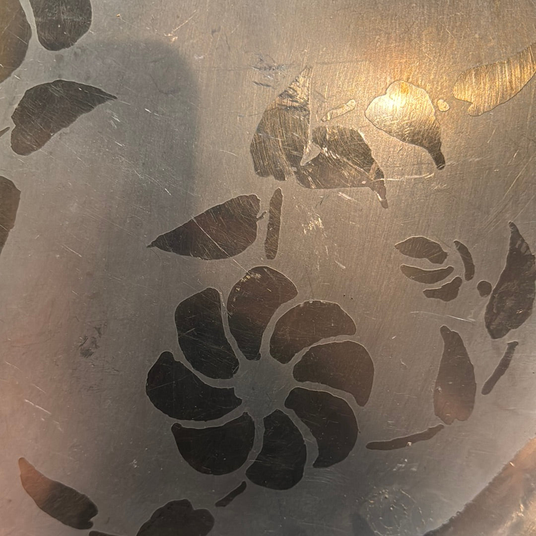 Vintage hammered aluminum serving tray