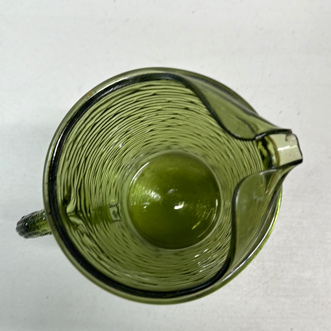 Vintage Anchor Hocking Avocado Green Pitcher
