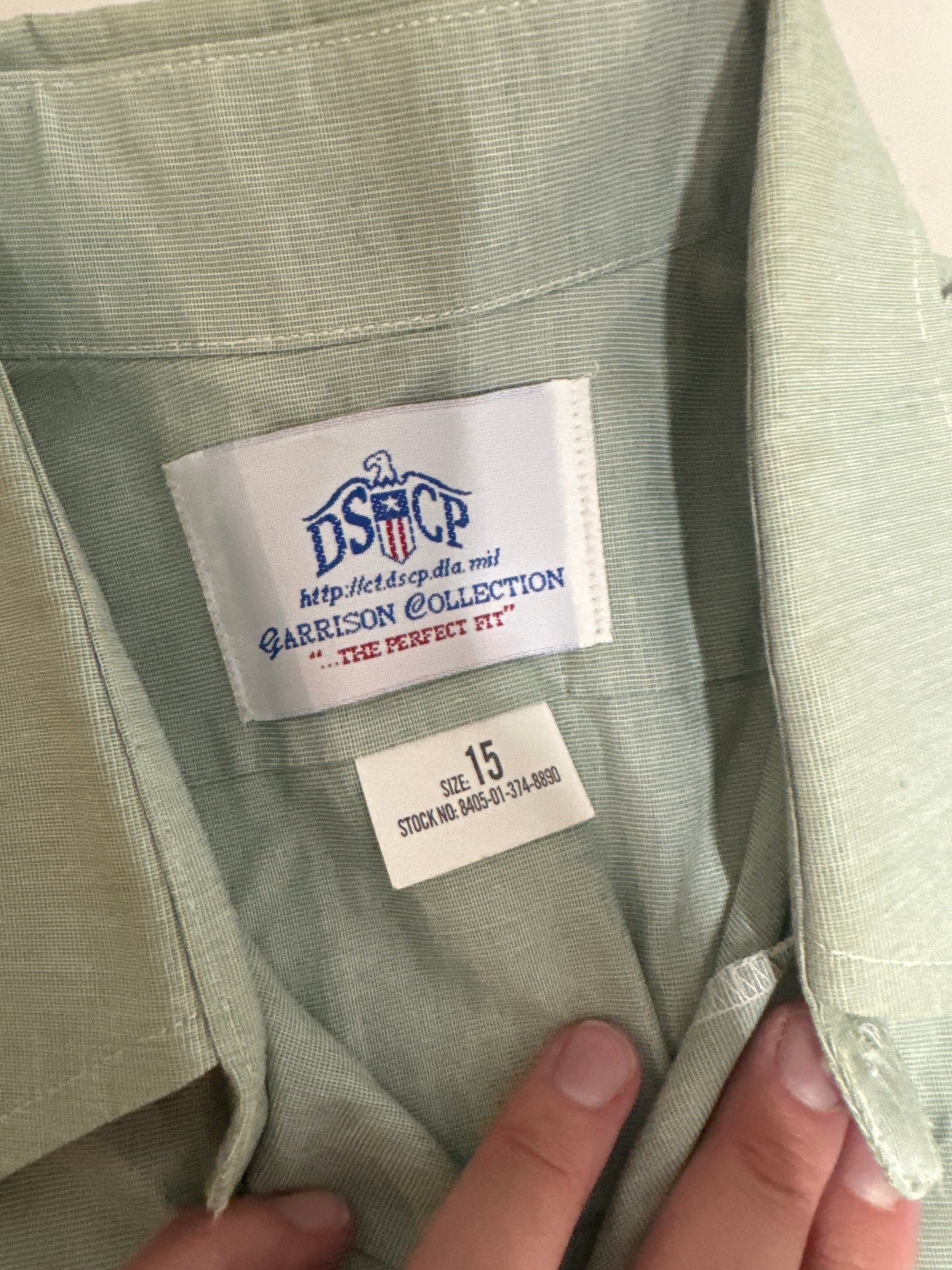 US Army Short Sleeve Dress Shirt Lot of 2 Size 15