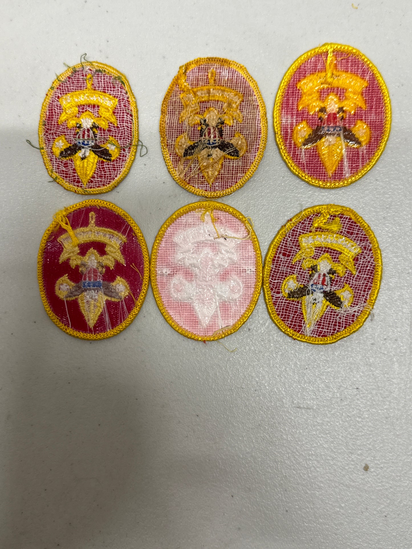 First Class Scout Rank Patch Oval Red Lot of 6