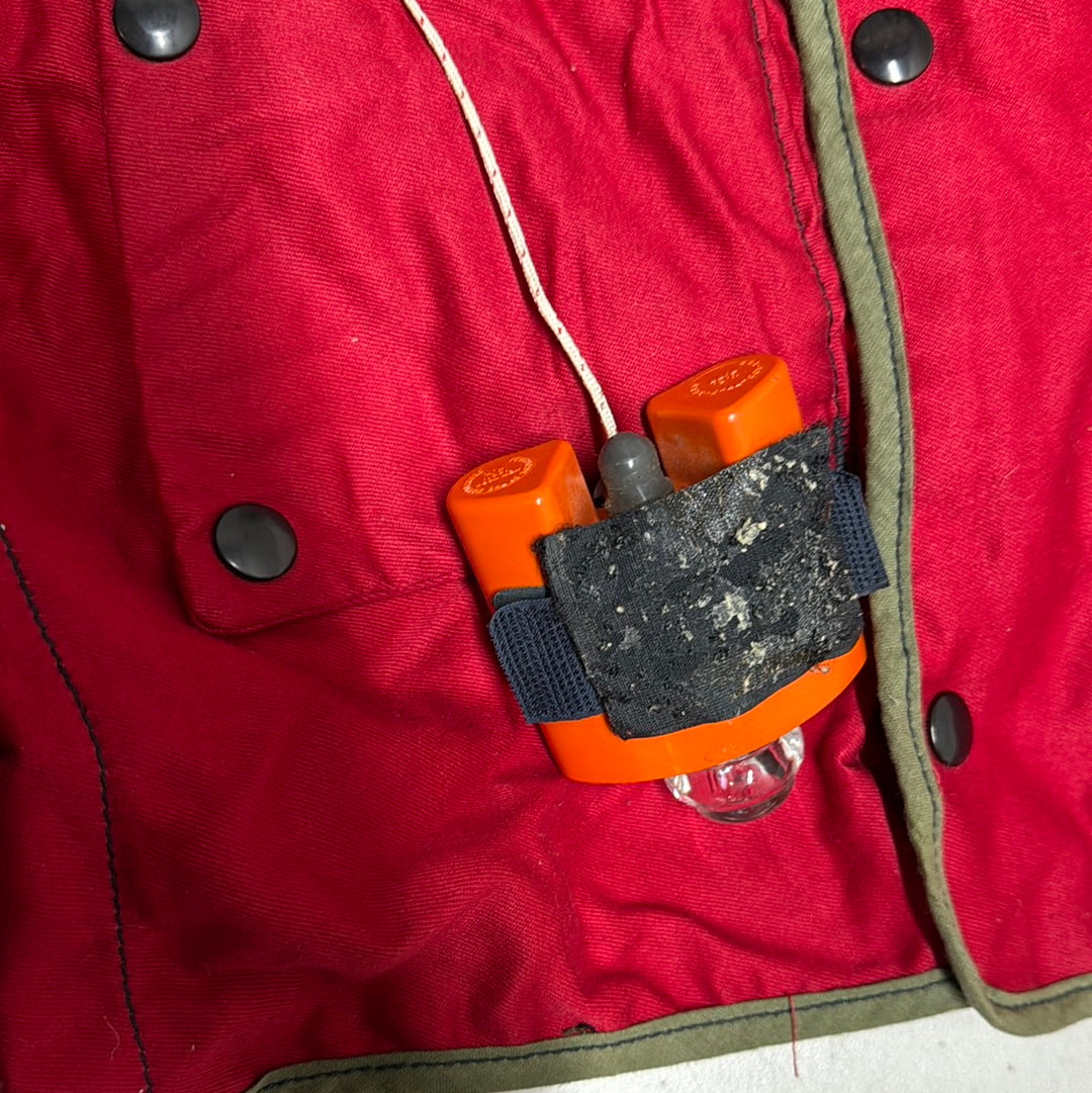 Vintage Military Red Flight Deck Preserver crew