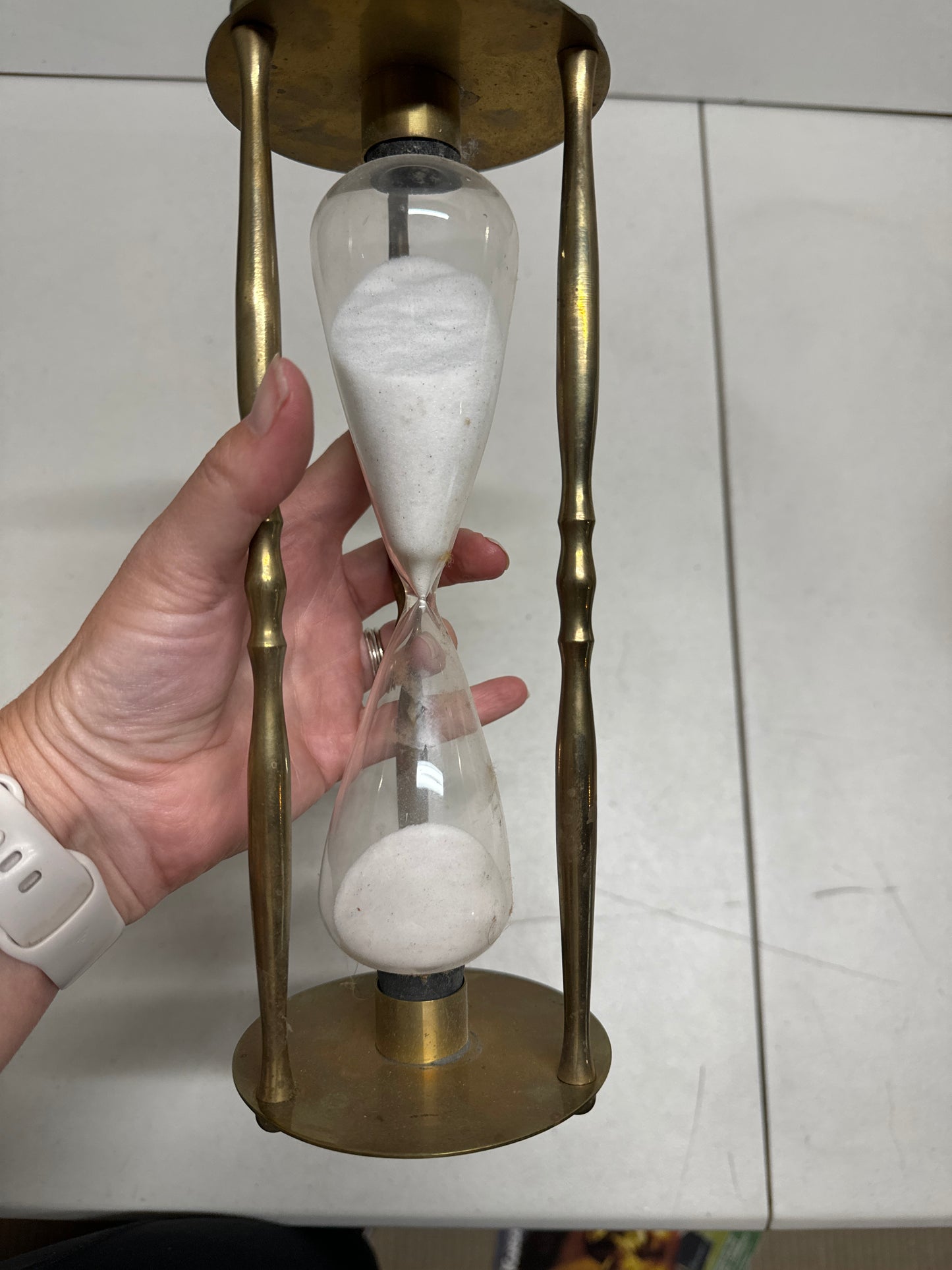 Vintage 10" Brass Hourglass