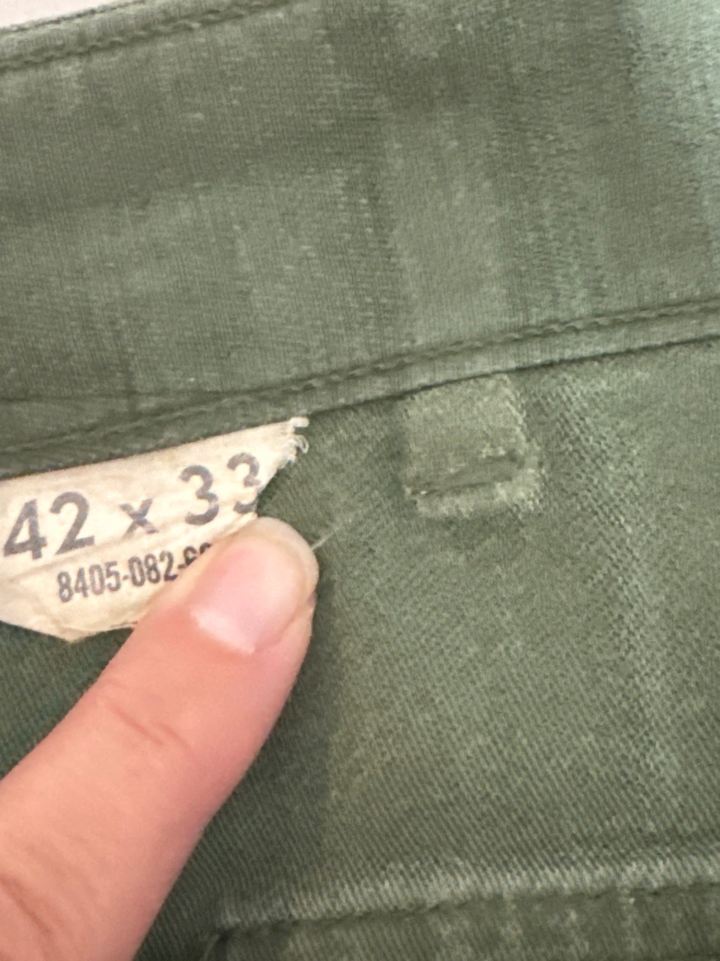US Military Vintage Sateen Pants 42" X 33"