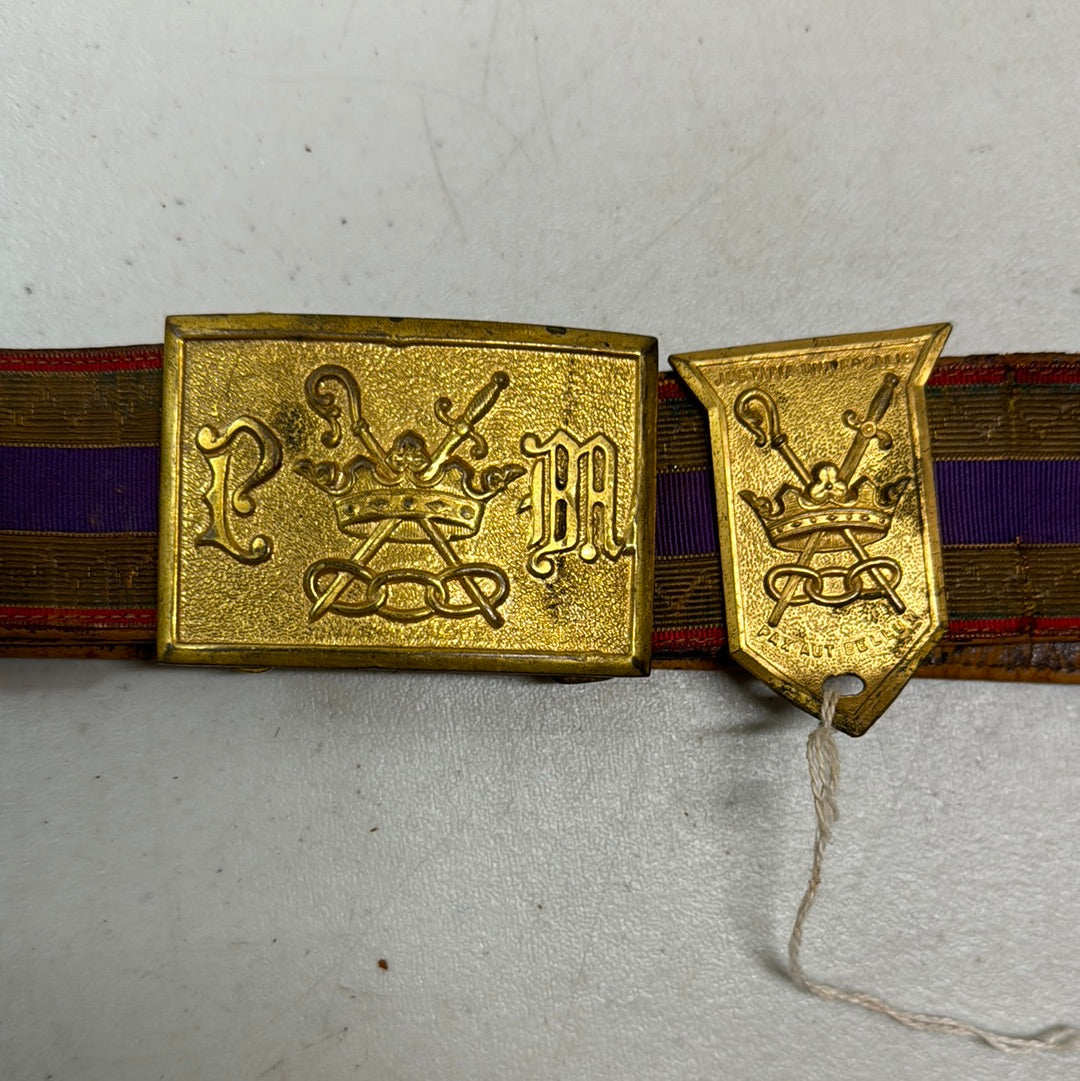 Vintage Odd Fellows Patriarchs Miltant Pettibone Bros Belt