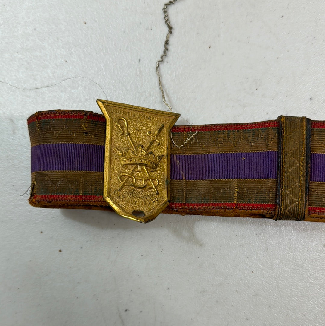 Vintage Odd Fellows Patriarchs Miltant Pettibone Bros Belt