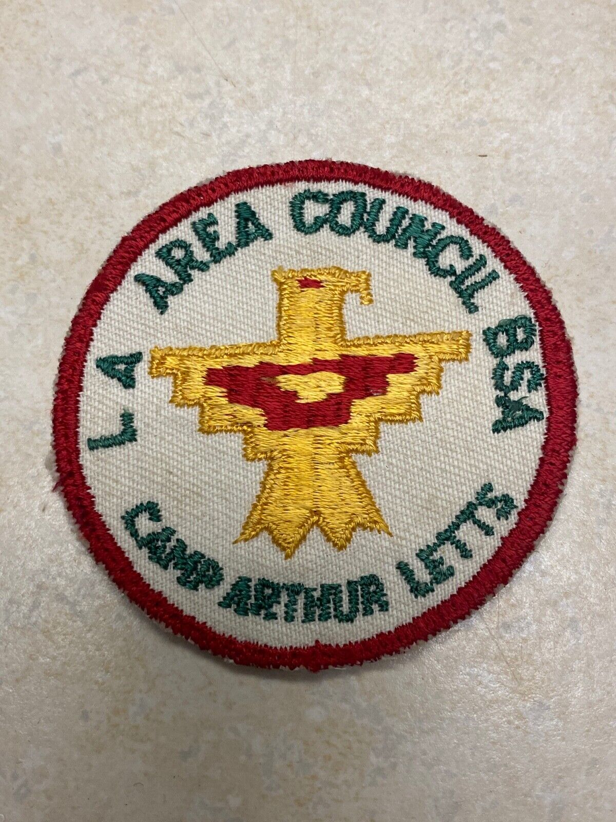 Camp Arthur Letts Cut Edge Twill Camp Patch - LA Area Council