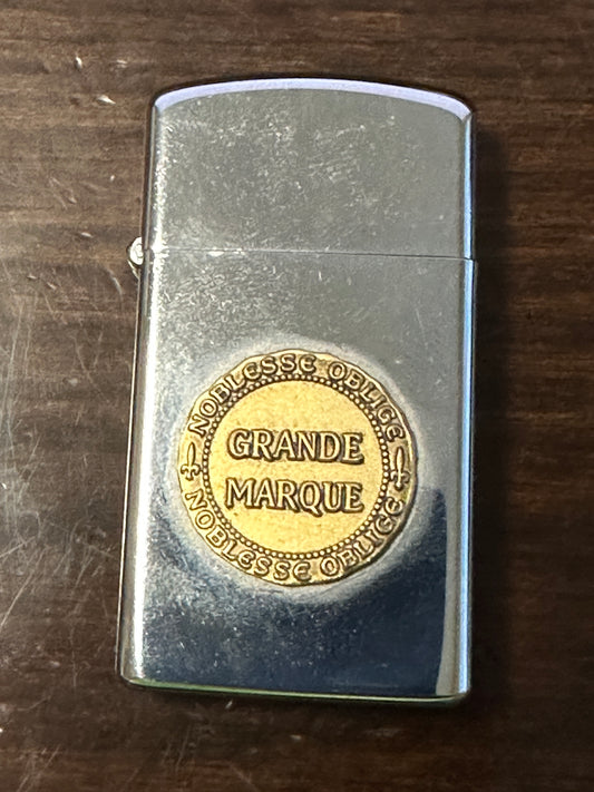 1970's Slim Zippo W/Grande Marque Emblem