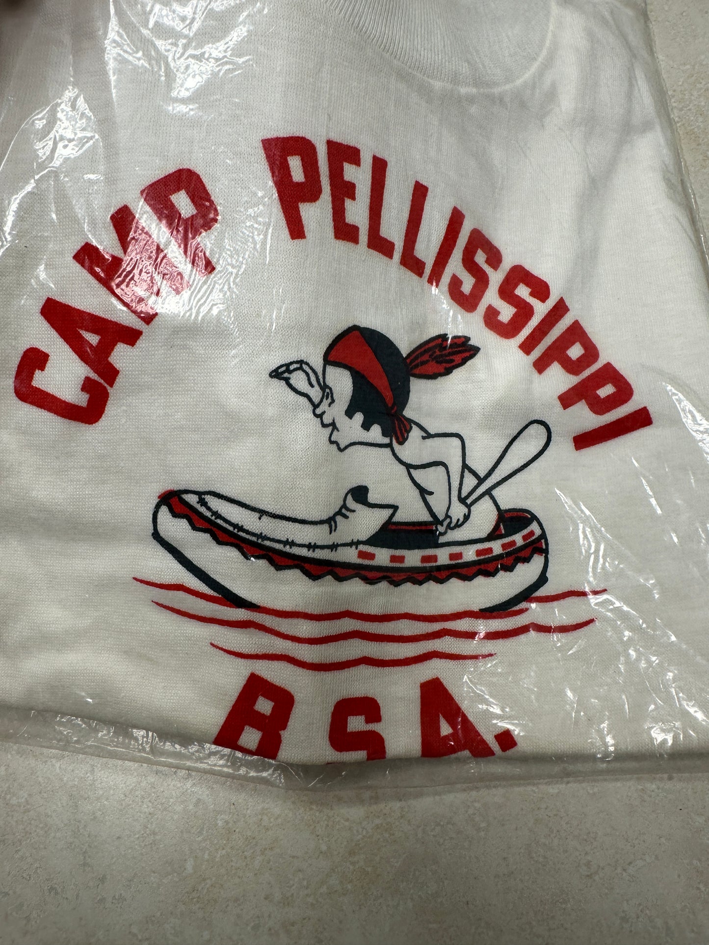 Vintage Boy Scout Camp Pellissippi T-Shirt - Size Medium - NOS