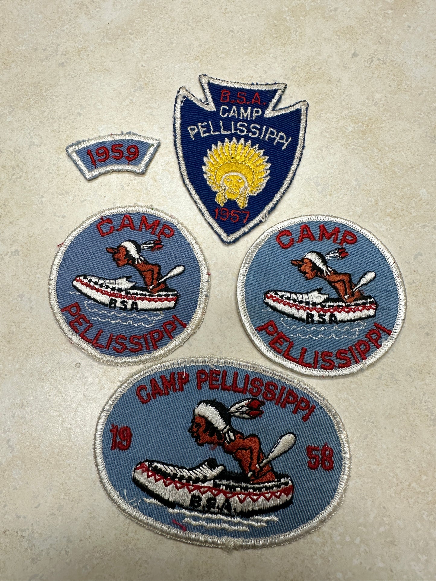 Lot of Camp Pellissippi Camp Patches - Tennessee