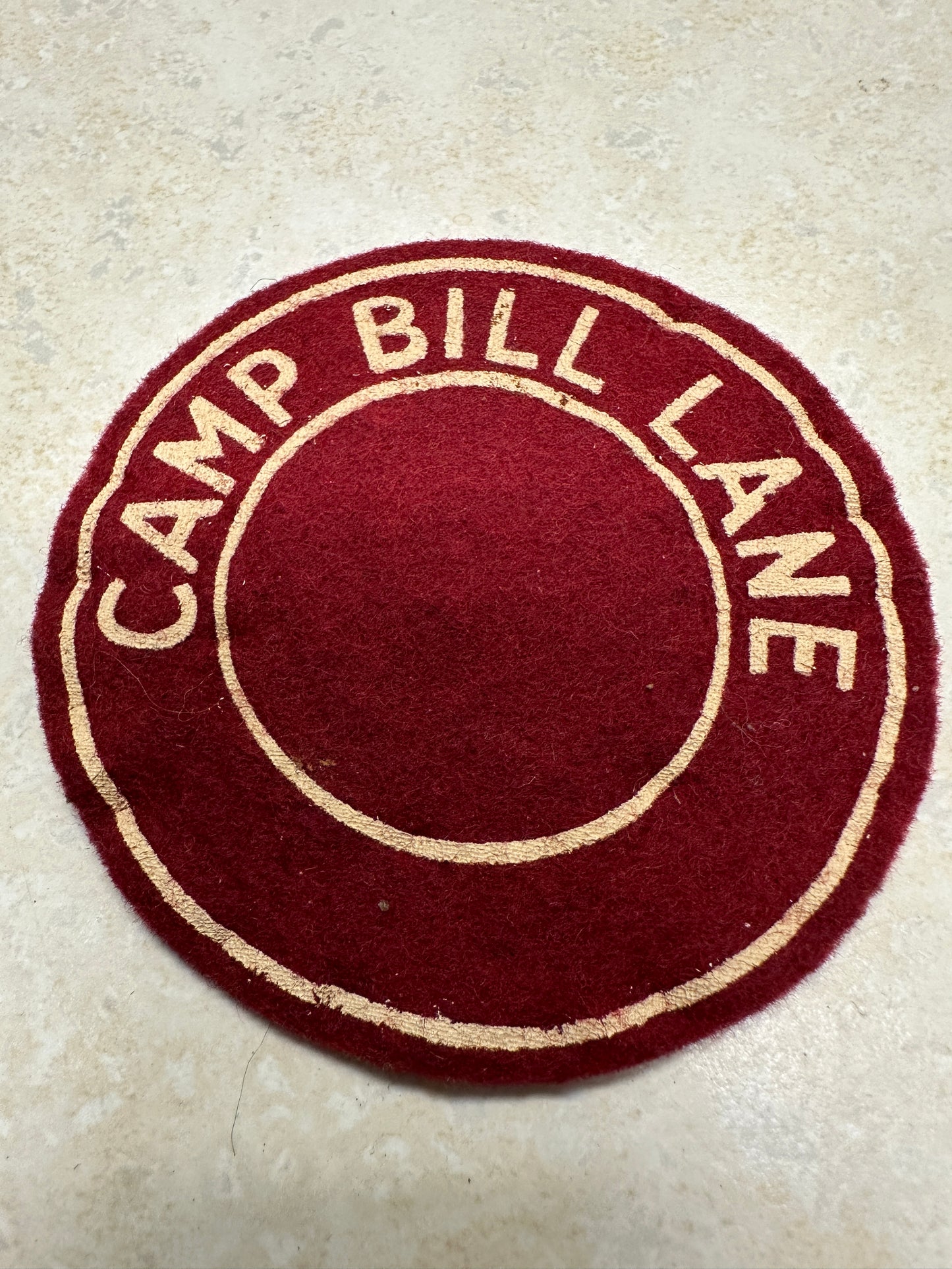 Camp Bill Lane Felt Camp Patch - California