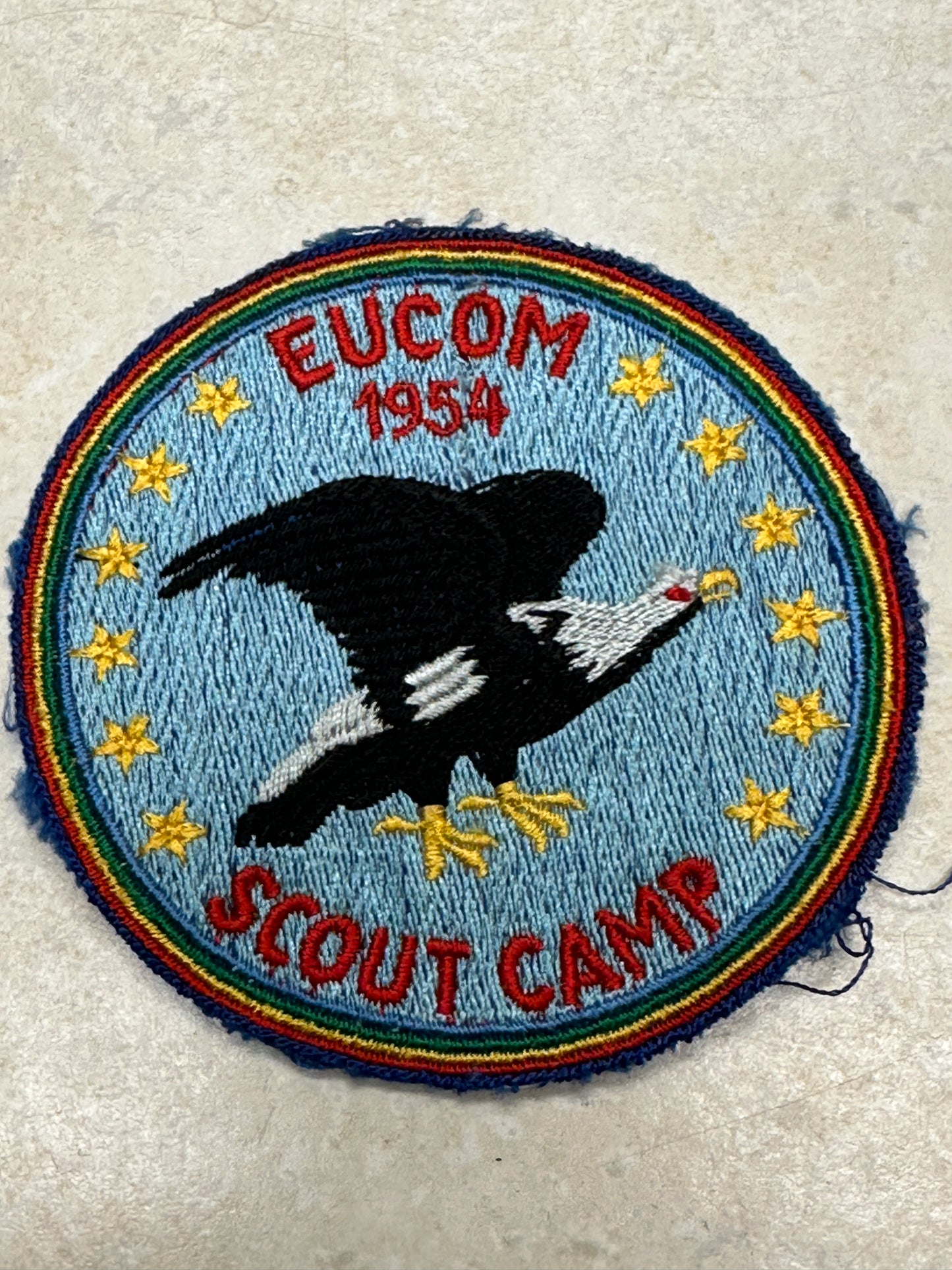 1954 Eucom Scout Camp Transatlantic Council Camp Patch