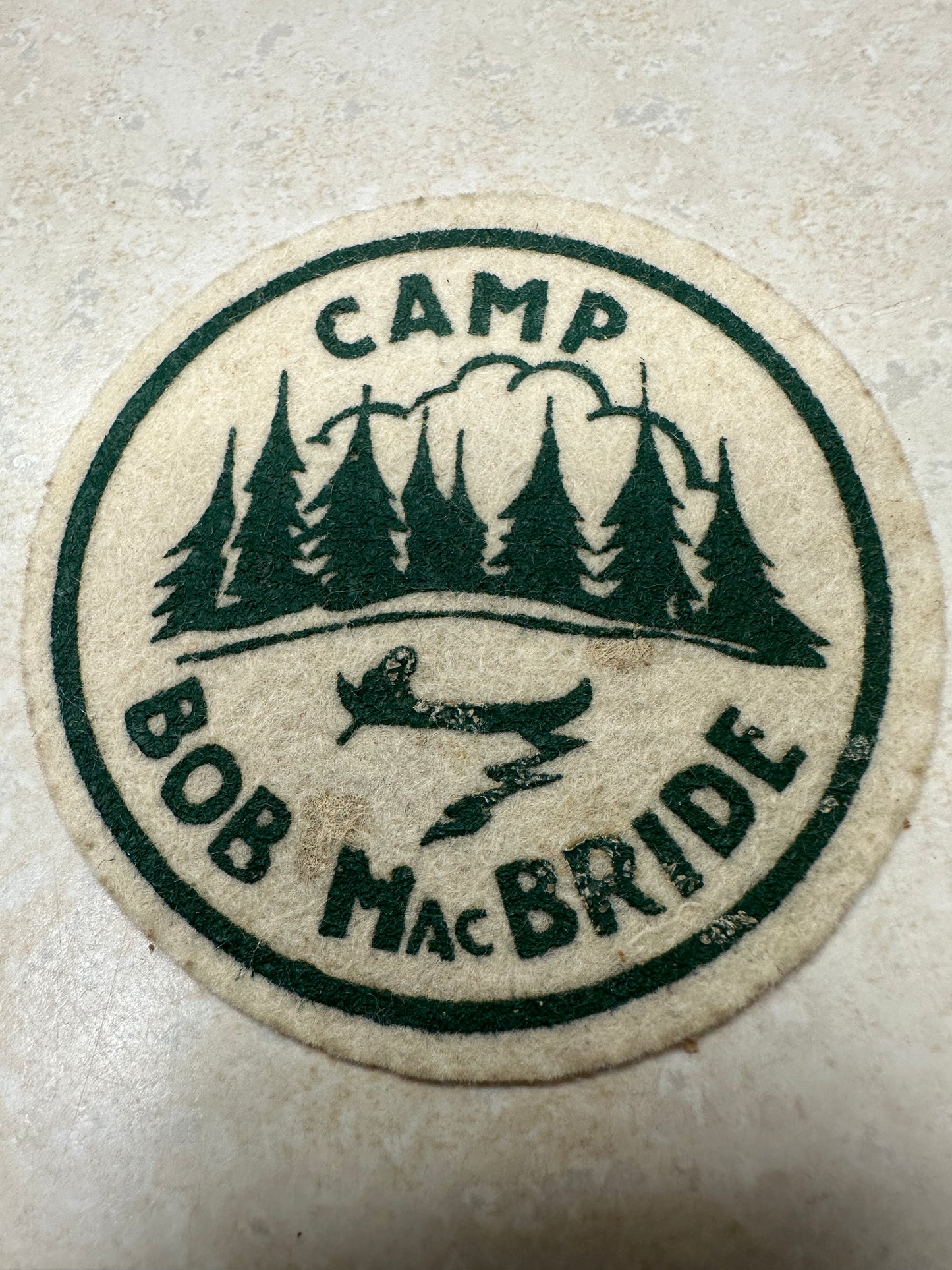 1940's Camp Bob MacBride Felt Camp Patch