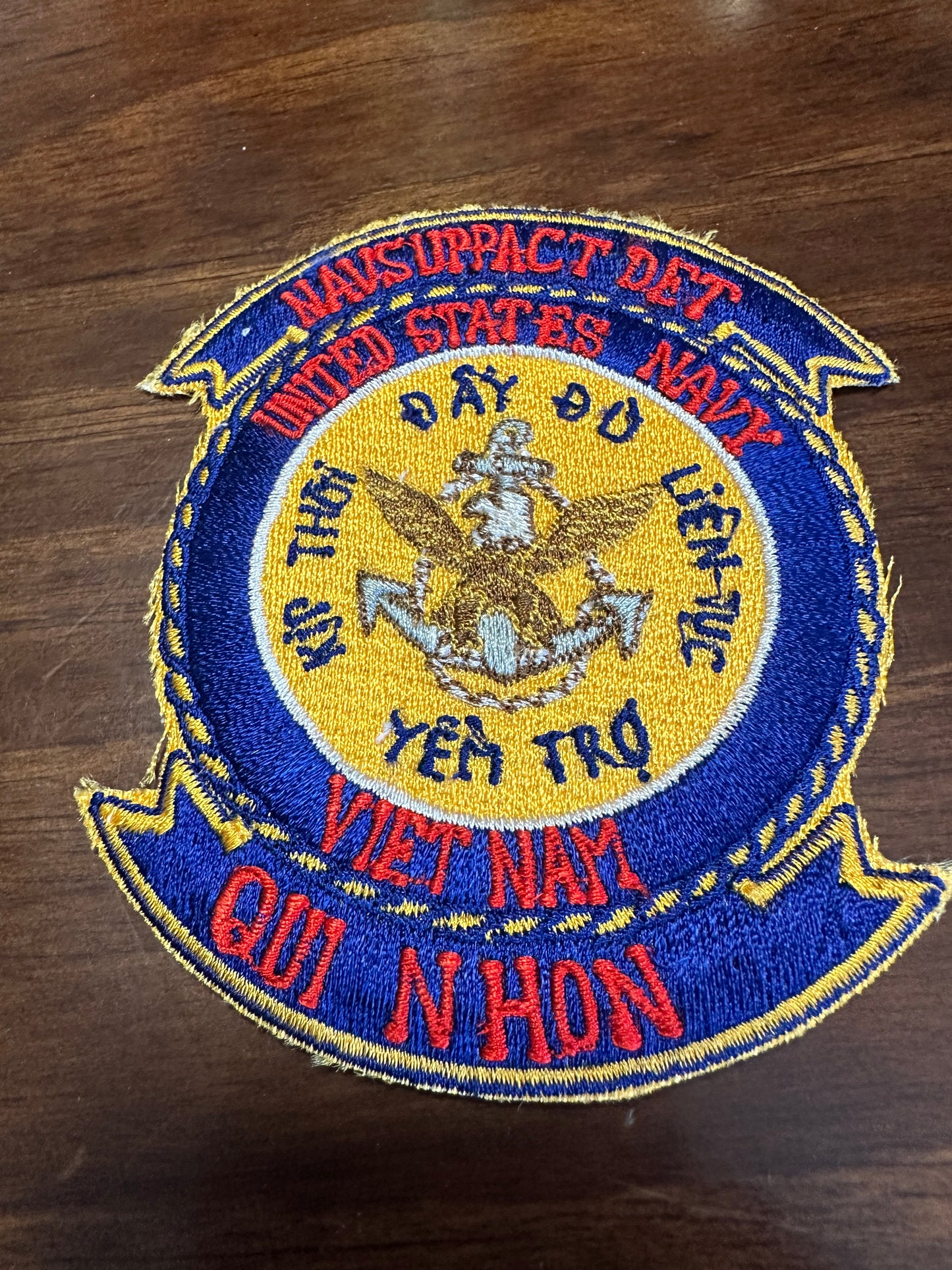 Vintage US Navy Vietnam Support Detachment Qui Nhon Patch