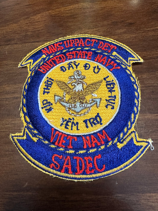 Vintage US Navy Vietnam Support Detachment Sadec Patch