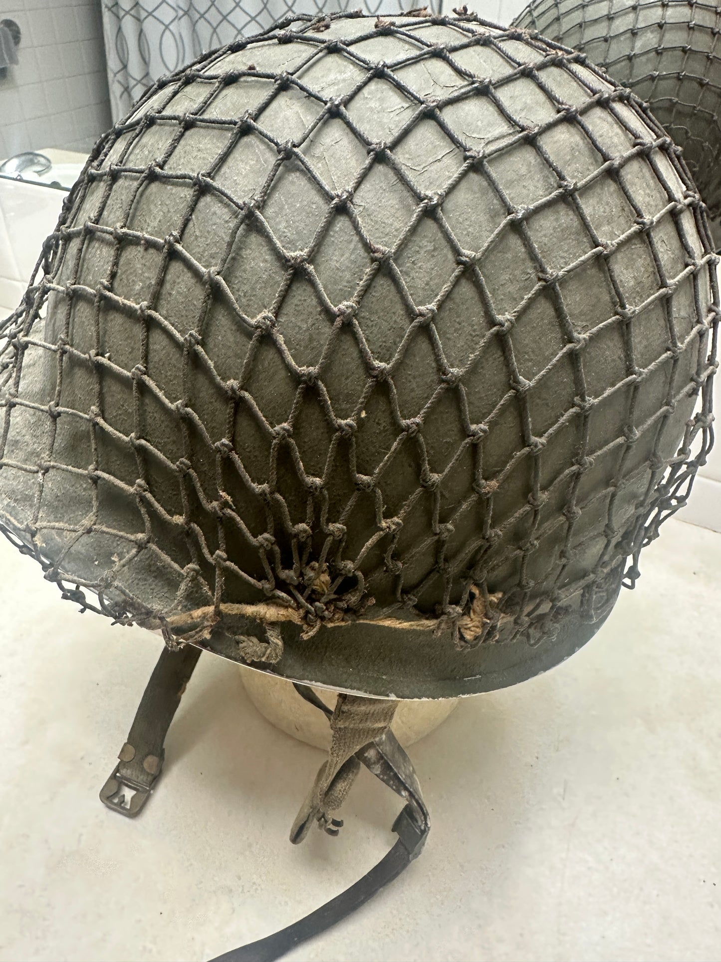 US Military M1 Helmet W/Liner Named Fixed Bale