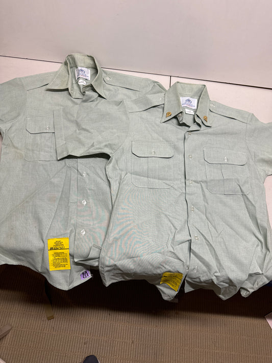 US Army Short Sleeve Dress Shirt Lot of 2 Size 15