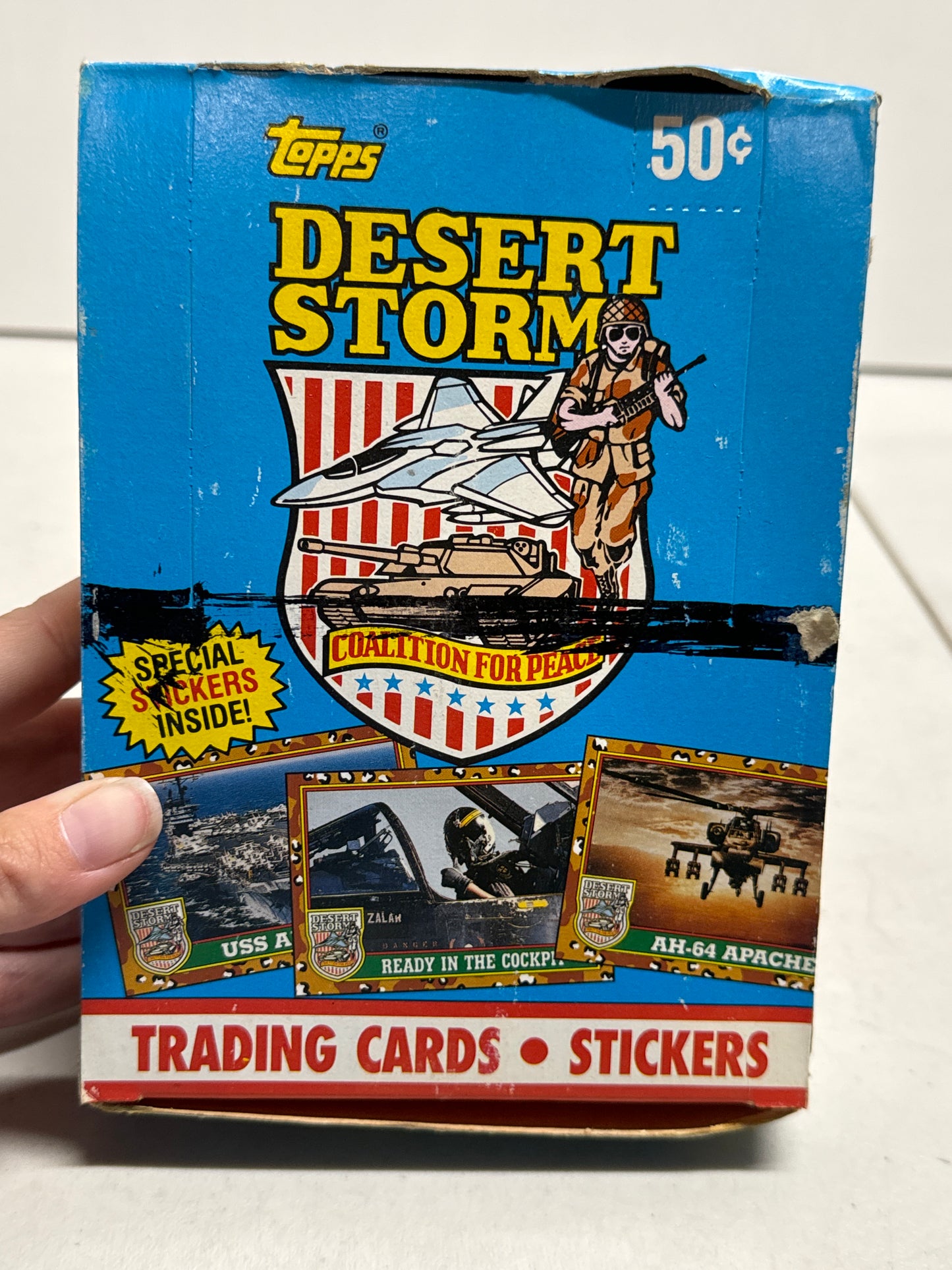 Topps 1991 Desert Storm Trading Cards and Stickers 36 New Sealed Packs in Box