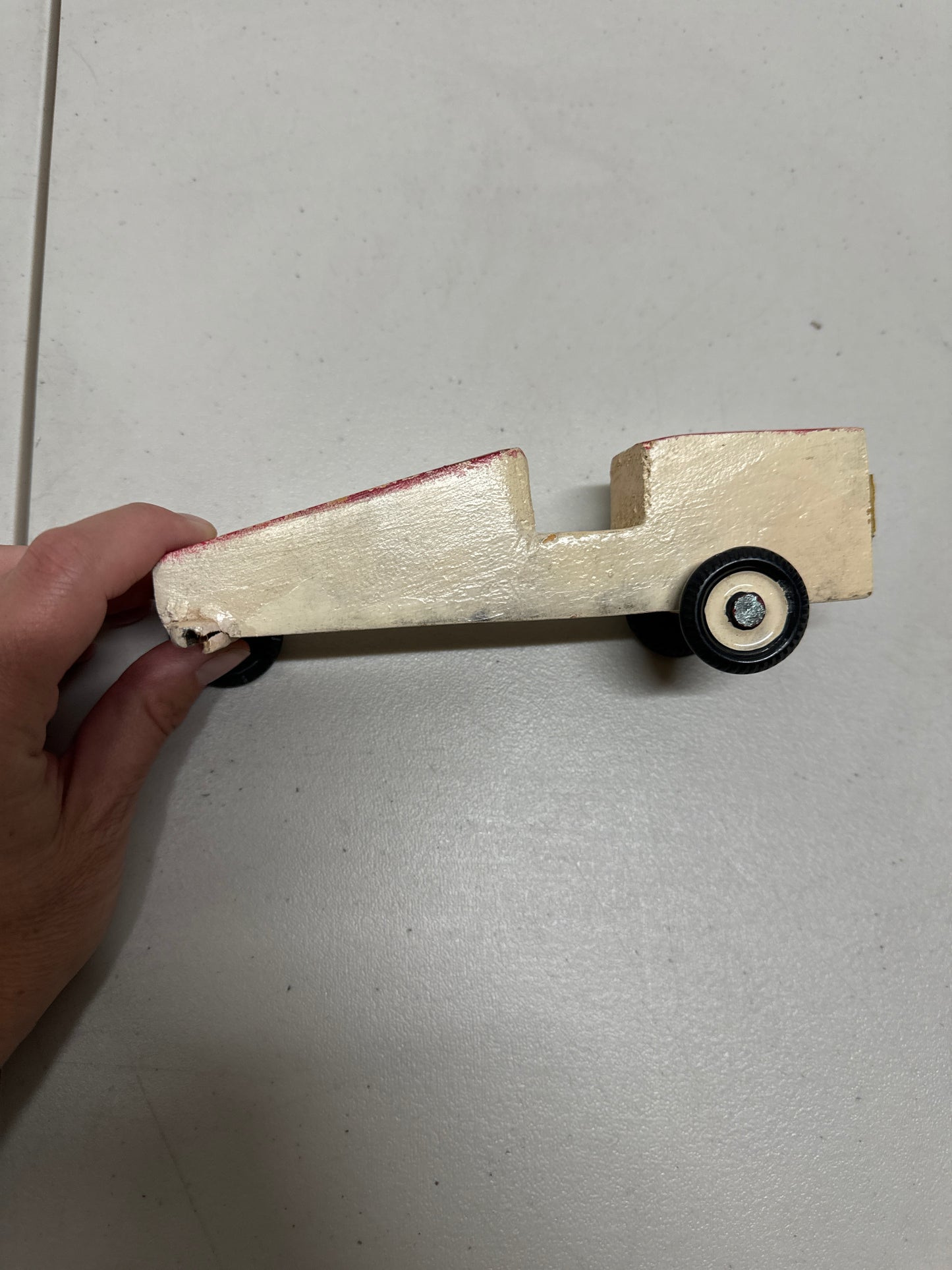 Vintage Boy Scout Pine Wood Derby Car