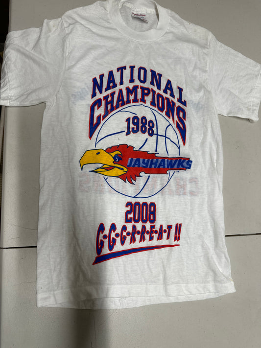 Vintage KU Jayhawks National Championship Shirt 2008