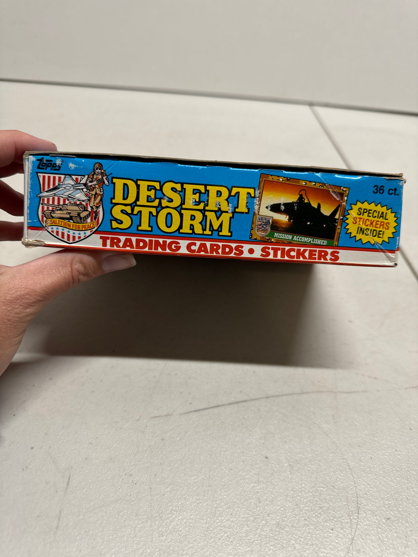 Topps 1991 Desert Storm Trading Cards and Stickers 36 New Sealed Packs in Box