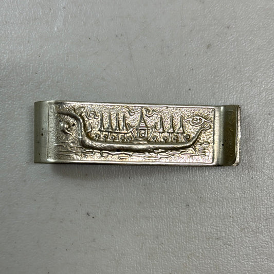 Vintage Mings Jewlery Advertising Metal Money Clip