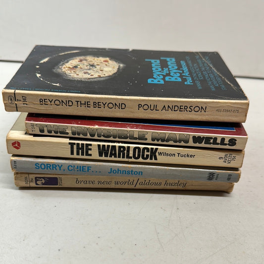 Lot of 5 vintage paperback science fiction books