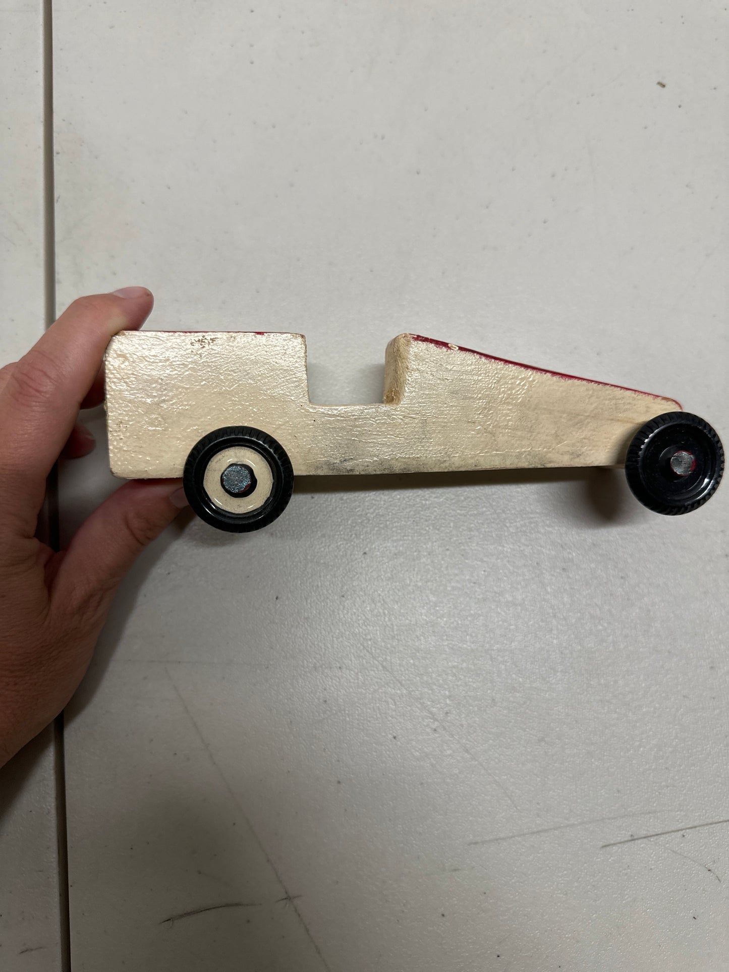 Vintage Boy Scout Pine Wood Derby Car