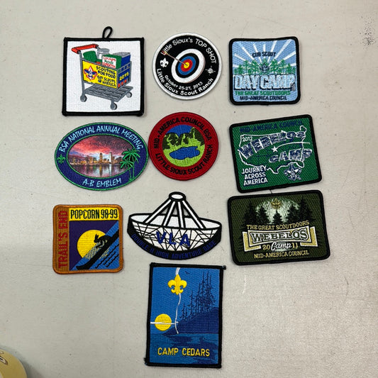 BSA mixed lot of 10 patches-Lot B