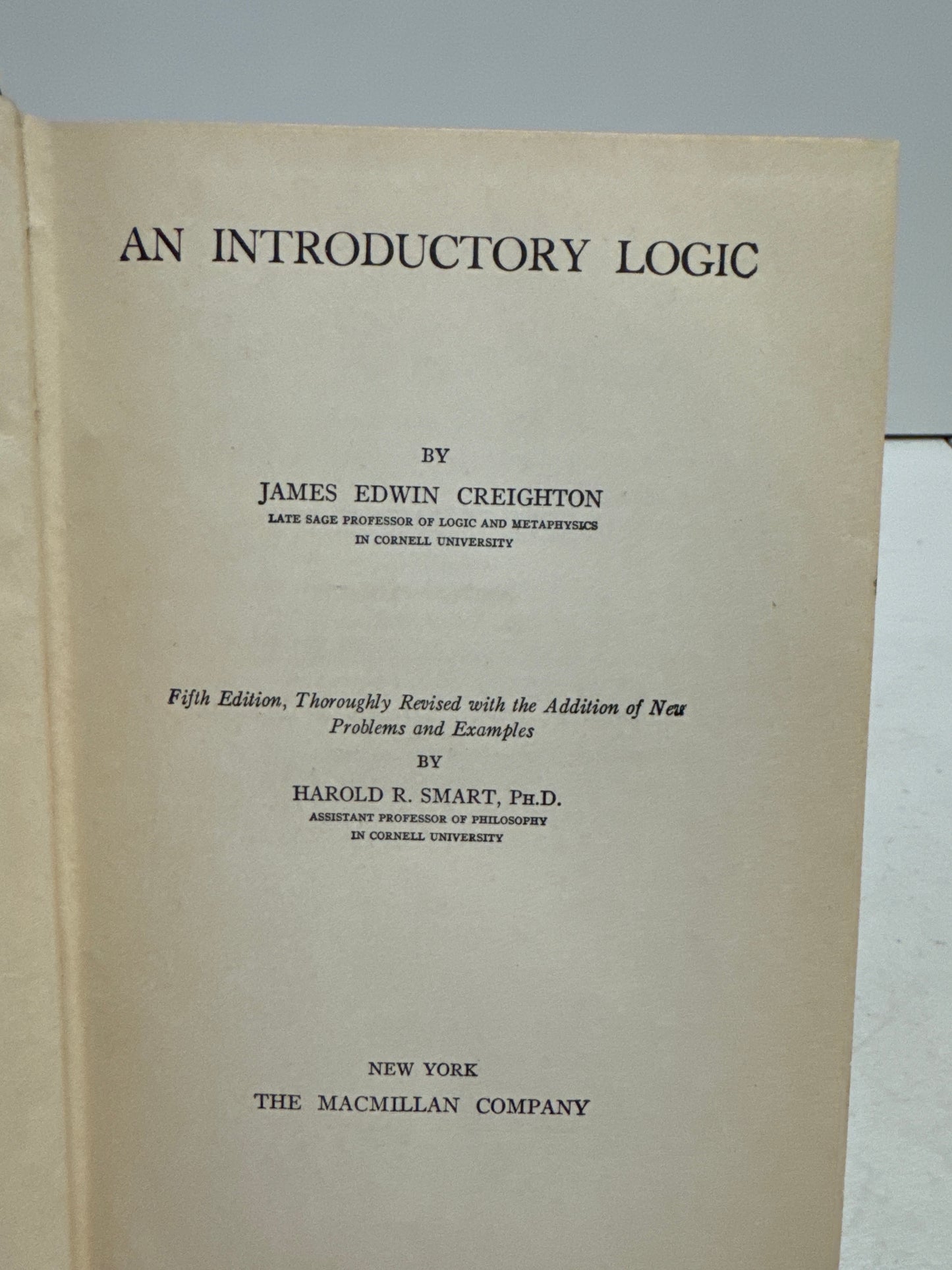 1926 An Introduction to Logic Creighton and Smart