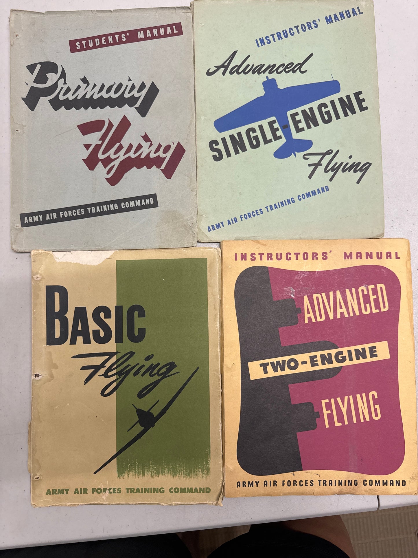 Vintage Lot of 4 Army Air Forces Training Manuals