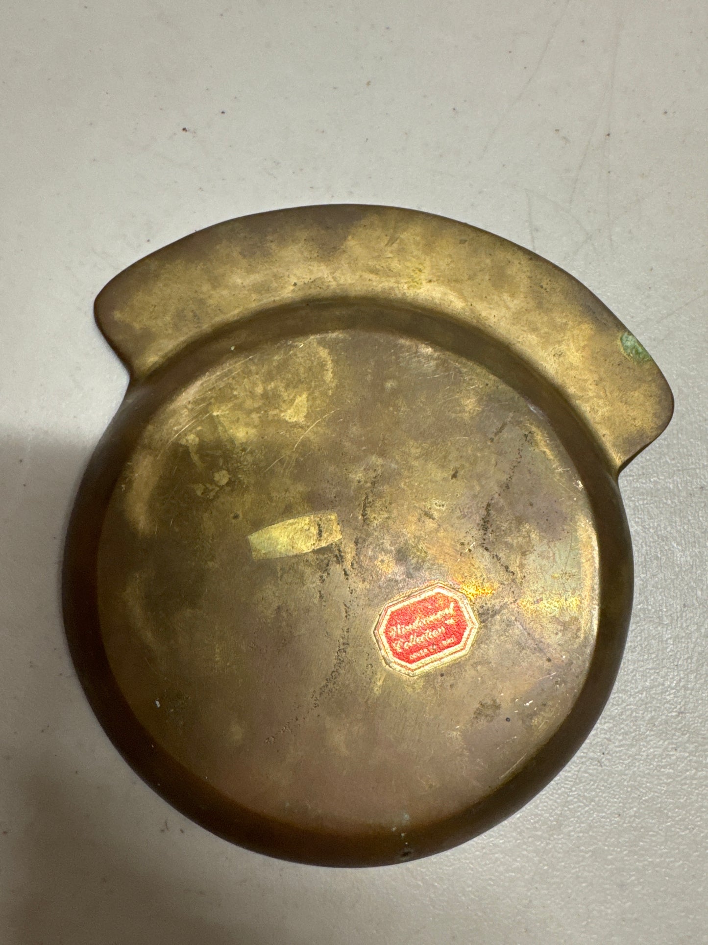 Vintage Brass Pocket Change Dish Bowl/Plate