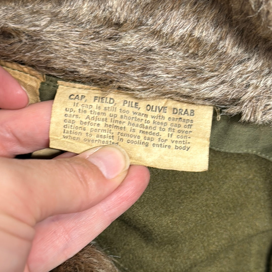 Vintage US Pile Field Cap size 7 1/2