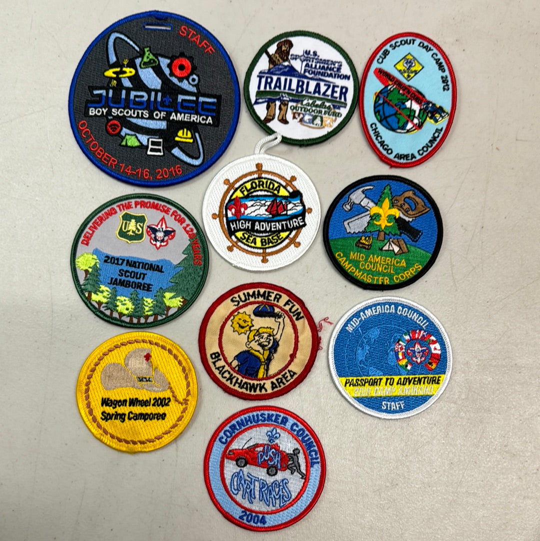 BSA mixed lot of 10 patches-Lot A