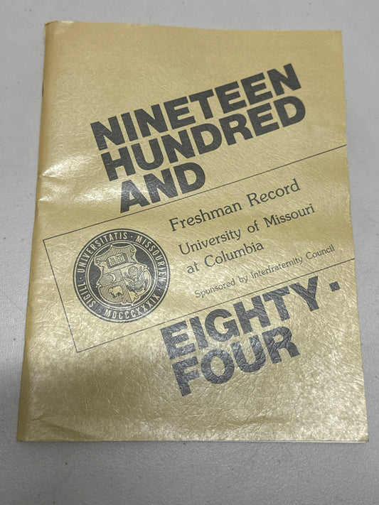 1984 University of Missouri at Columbia Freshman Record