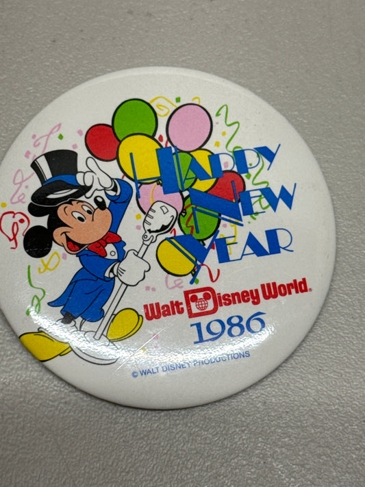 1986 Walt Disney World Happy New Year Pin