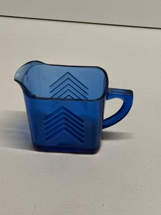 vintage Cobalt Blue Glass Pitcher