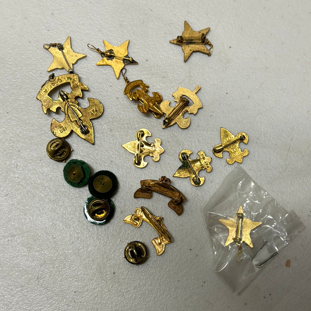 Boy Scout Insignia Pins and Service Star Pins