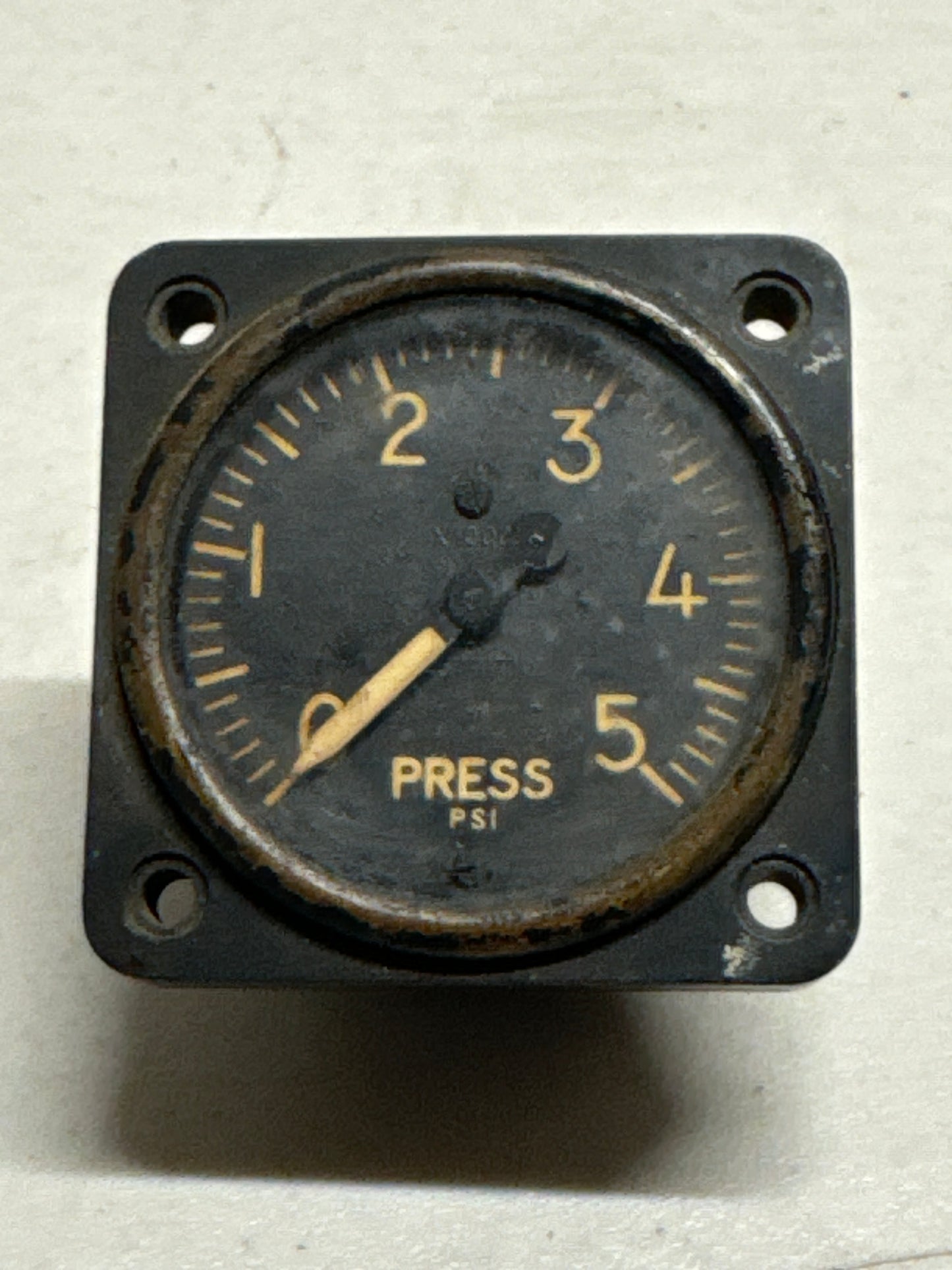 1950's U.S. Military Aircraft Hydraulic Pressure Gauge