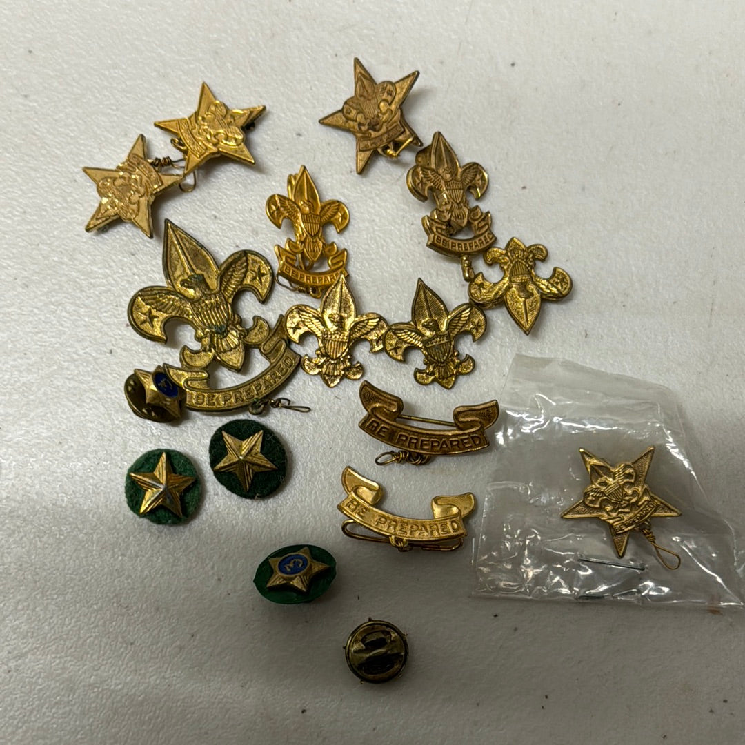 Boy Scout Insignia Pins and Service Star Pins