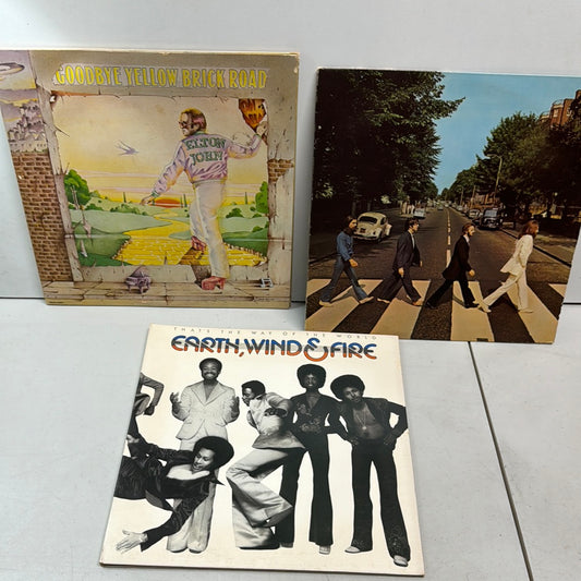 Vinyl Records Lot-Earth Wind and Fire, Beatles, Elton John