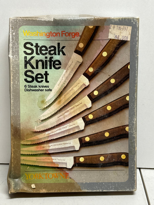 Vintage Washington Forge Steak Knife Set 6 Steak knives